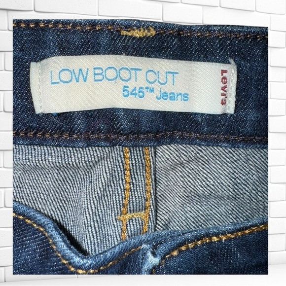 LEVI’S 545 LOW BOOT CUT JEANS WOMENS SIZE 16 MEDIUM BLUE 99% COTTON NWOT - Picture 6 of 6